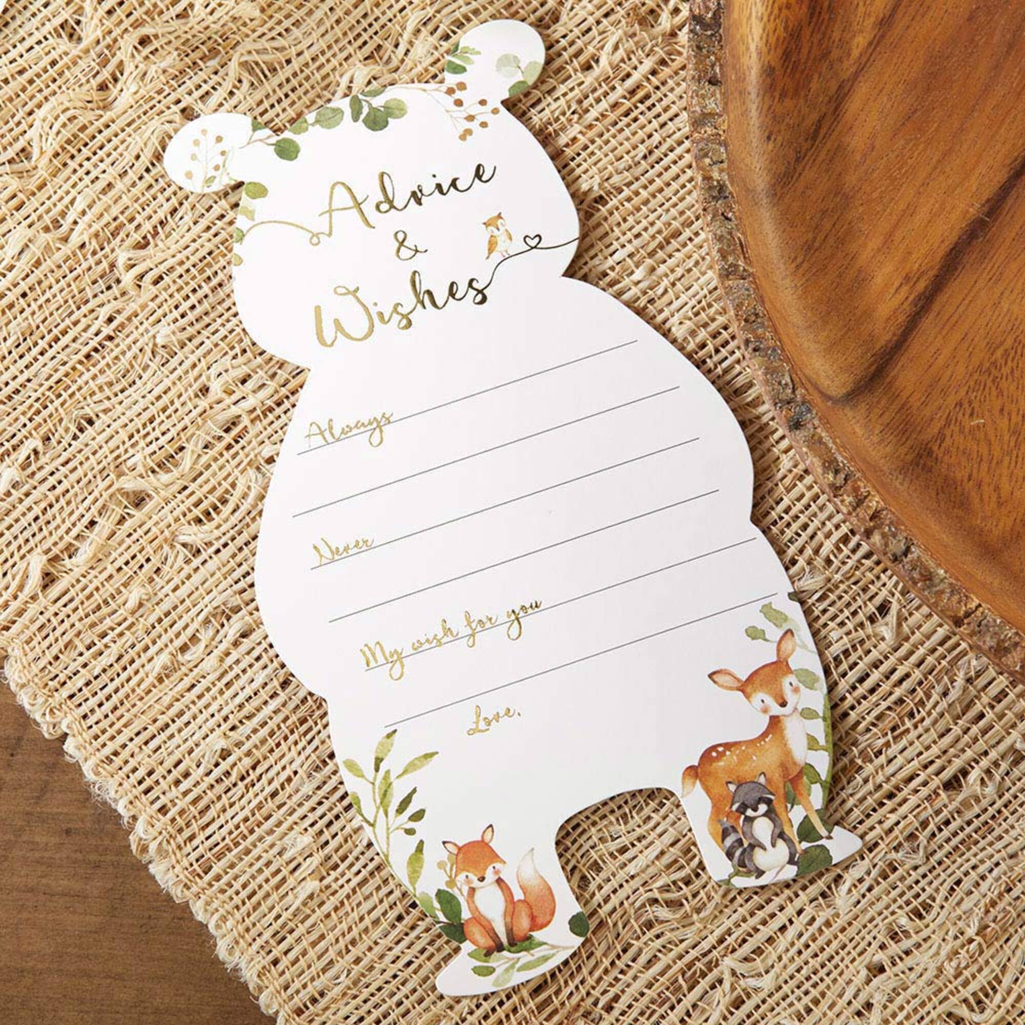 Kate Aspen® Woodland Baby Advice Card & Baby Shower Game Set